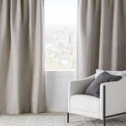 Outlet Grey Ortega Blackout Back-Tab Curtain Sheer Curtains & Window Sheer Panels|Blackout Window Curtains