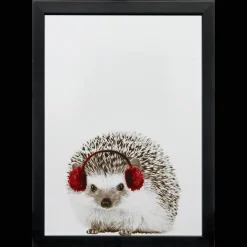Sale Hedgehog Canvas Framed Art Christmas Decorative Objects