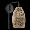 Hot Hemp Rope & Black Metal Wall Sconce Table Lamps