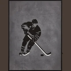 Hockey Player LED Wall art Junior Wall Decor & Mirrors