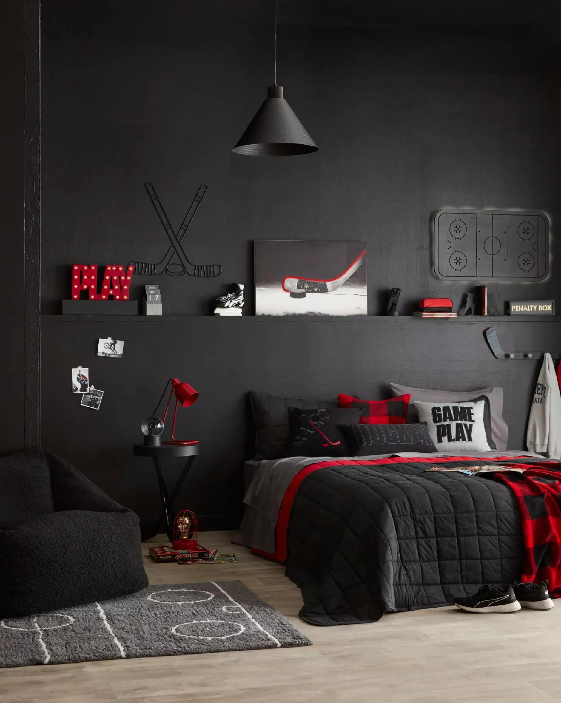 Hot Hockey Stick with Hooks Junior Wall Decor & Mirrors