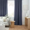 New Indigo Taha Rod Pocket Back Tab Blackout Curtain Sheer Curtains & Window Sheer Panels|Blackout Window Curtains
