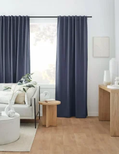 New Indigo Taha Rod Pocket Back Tab Blackout Curtain Sheer Curtains & Window Sheer Panels|Blackout Window Curtains