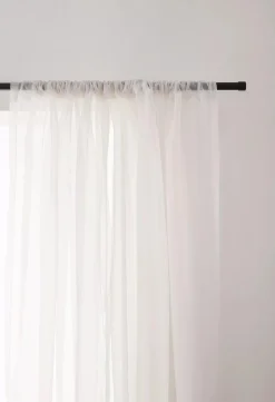 Ivory Rod Pocket Sheer Curtain Sheer Curtains & Window Sheer Panels