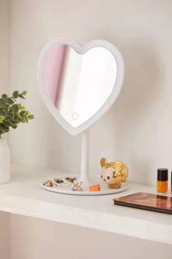 Online LED Heart-Shaped Table Mirror Junior Decorative Accessories