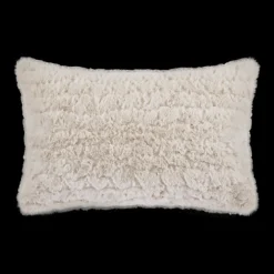 Light Beige Sheep Faux Fur Decorative Lumbar Pillow Decorative Throw Pillows