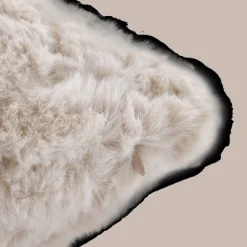 Light Beige Sheep Faux Fur Decorative Lumbar Pillow Decorative Throw Pillows