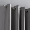 Clearance Light Grey Chambray Blackout Curtain Sheer Curtains & Window Sheer Panels|Blackout Window Curtains