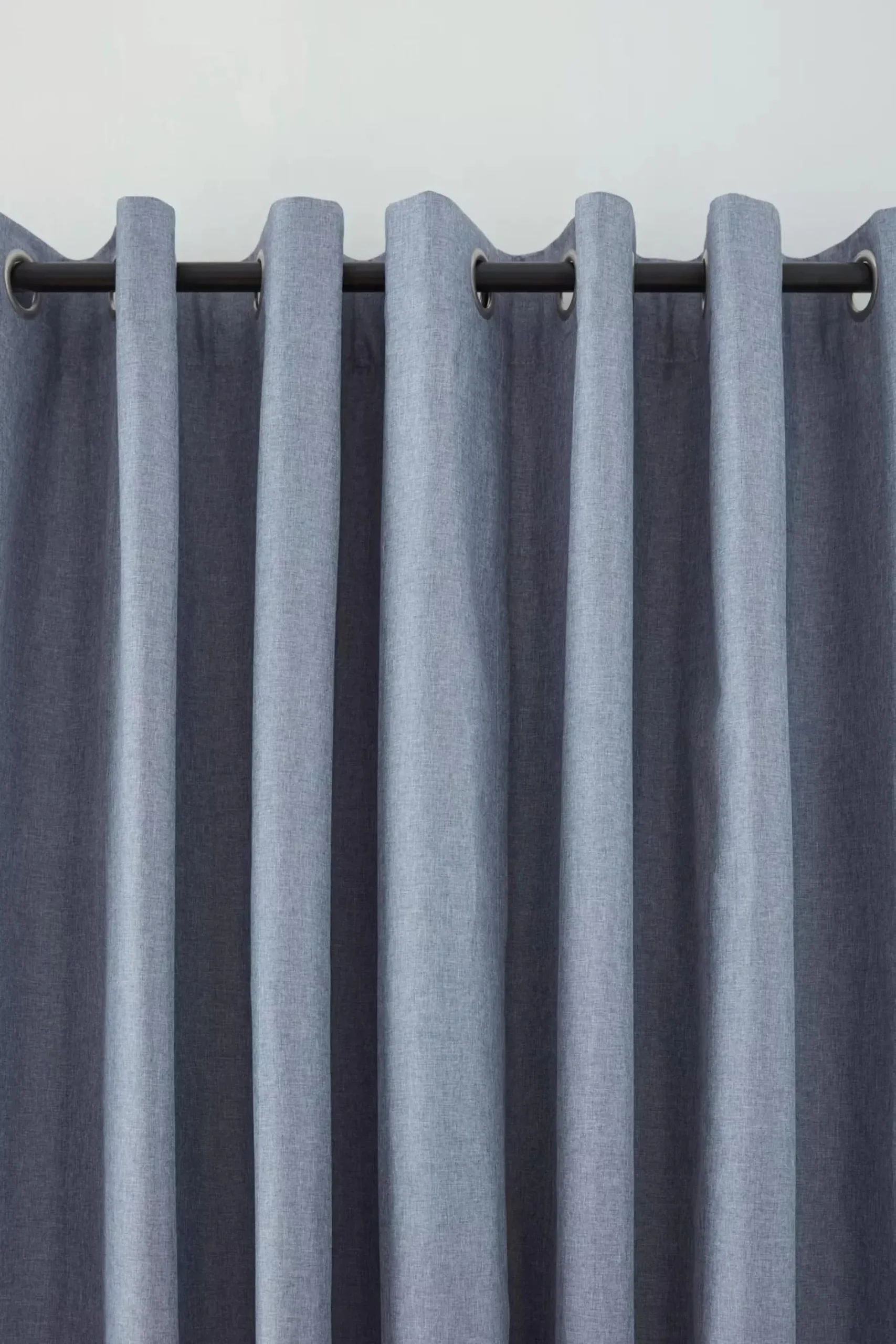 Clearance Light Grey Chambray Blackout Curtain Sheer Curtains & Window Sheer Panels|Blackout Window Curtains