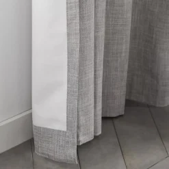 New Light Grey Chita Back Tab Blackout Curtain Sheer Curtains & Window Sheer Panels|Blackout Window Curtains