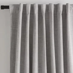 New Light Grey Chita Back Tab Blackout Curtain Sheer Curtains & Window Sheer Panels|Blackout Window Curtains