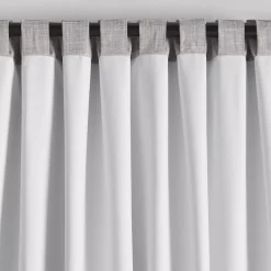 New Light Grey Chita Back Tab Blackout Curtain Sheer Curtains & Window Sheer Panels|Blackout Window Curtains
