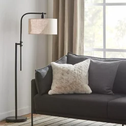 Online Linen Swivel Metal Floor Lamp Floor Lamps