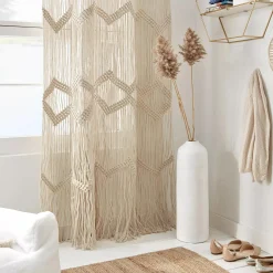 New Macrame Curtain Sheer Curtains & Window Sheer Panels|Room Darkening & Light Filtering Curtains