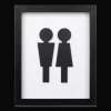 Discount Man & Woman Silhouette Bathroom Shadow Box Bathroom Wall Decor