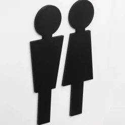 Discount Man & Woman Silhouette Bathroom Shadow Box Bathroom Wall Decor