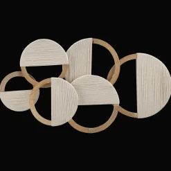 Discount Mango Wood Circles with Rope Wall Decorations