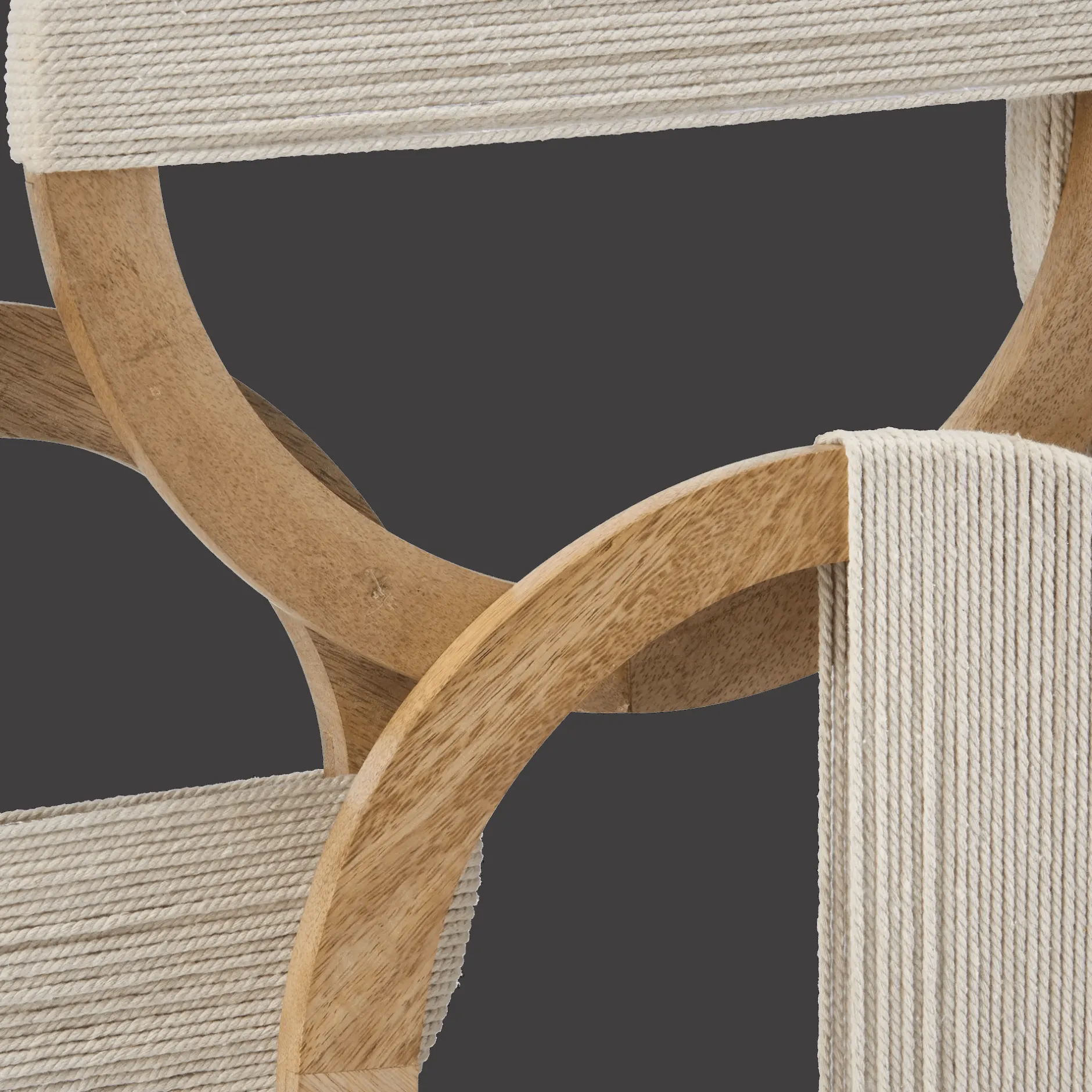 Discount Mango Wood Circles with Rope Wall Decorations