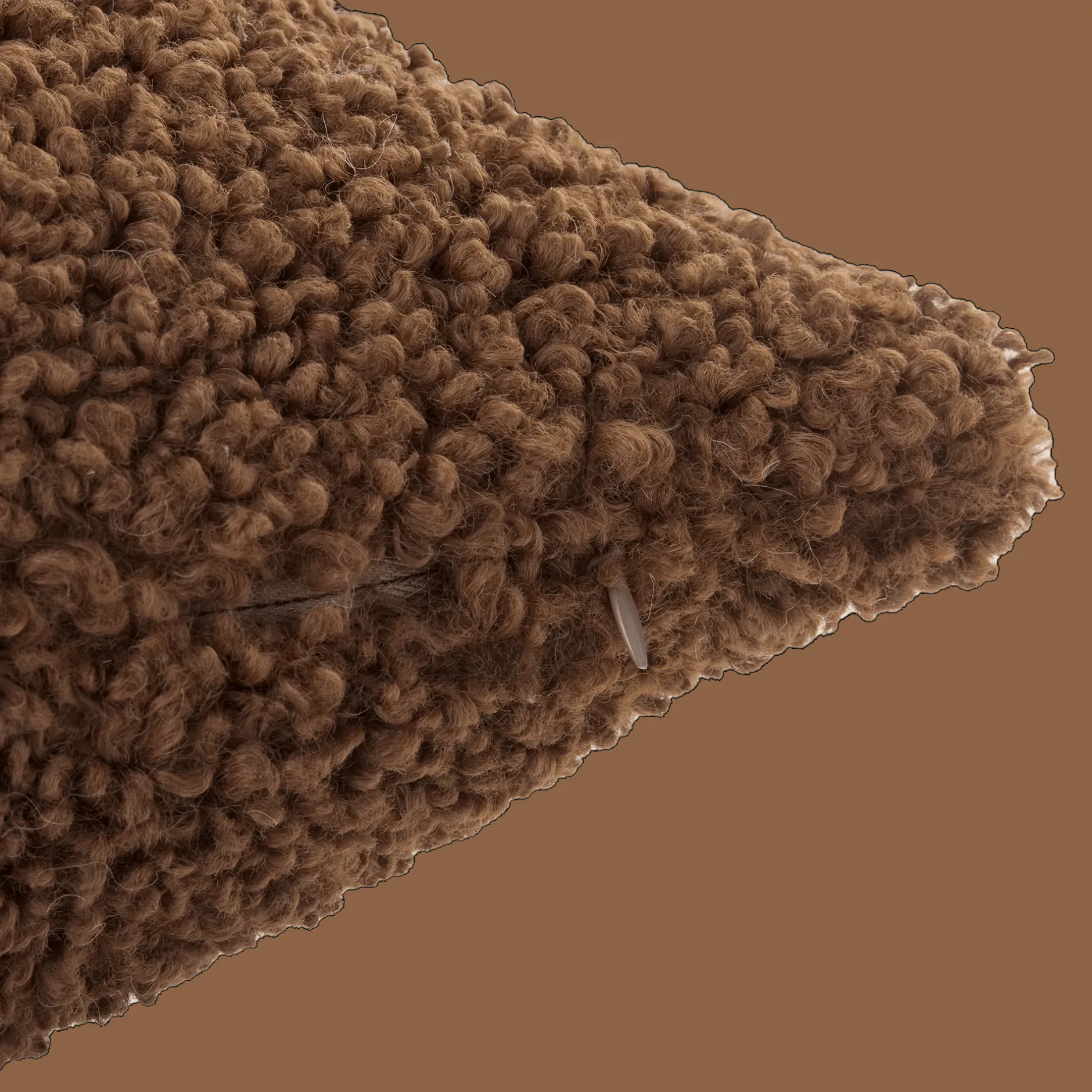 Sale Medium Brown Doodle Boucle Decorative Throw Pillow Decorative Throw Pillows