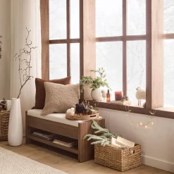 Sale Medium Brown Doodle Boucle Decorative Throw Pillow Decorative Throw Pillows