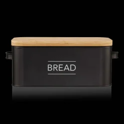 Discount Metal Bread Box with Bamboo Lid Dinnerware|Kitchen & Dining Accessories