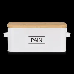 Sale Metal Bread Box with Bamboo Lid Dinnerware|Kitchen & Dining Accessories