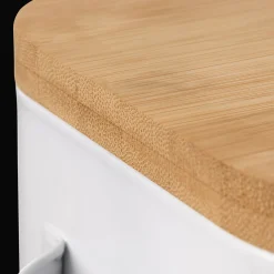 Sale Metal Bread Box with Bamboo Lid Dinnerware|Kitchen & Dining Accessories