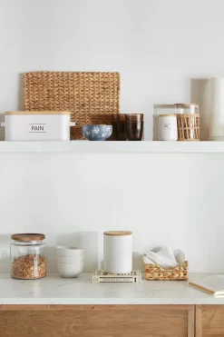 Sale Metal Bread Box with Bamboo Lid Dinnerware|Kitchen & Dining Accessories