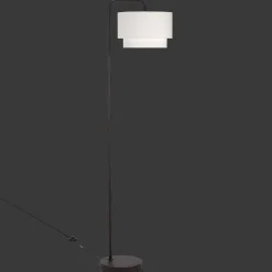 Discount Metal Floor Lamp with White Shade Floor Lamps
