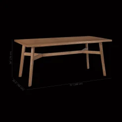 Outlet Mid-Century Modern Mango Wood Dining Table Furniture Accessories|Dining Tables & Kitchen Tables