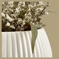 Outlet Mixed Greenery in Ribbed Pot Artificial Plants