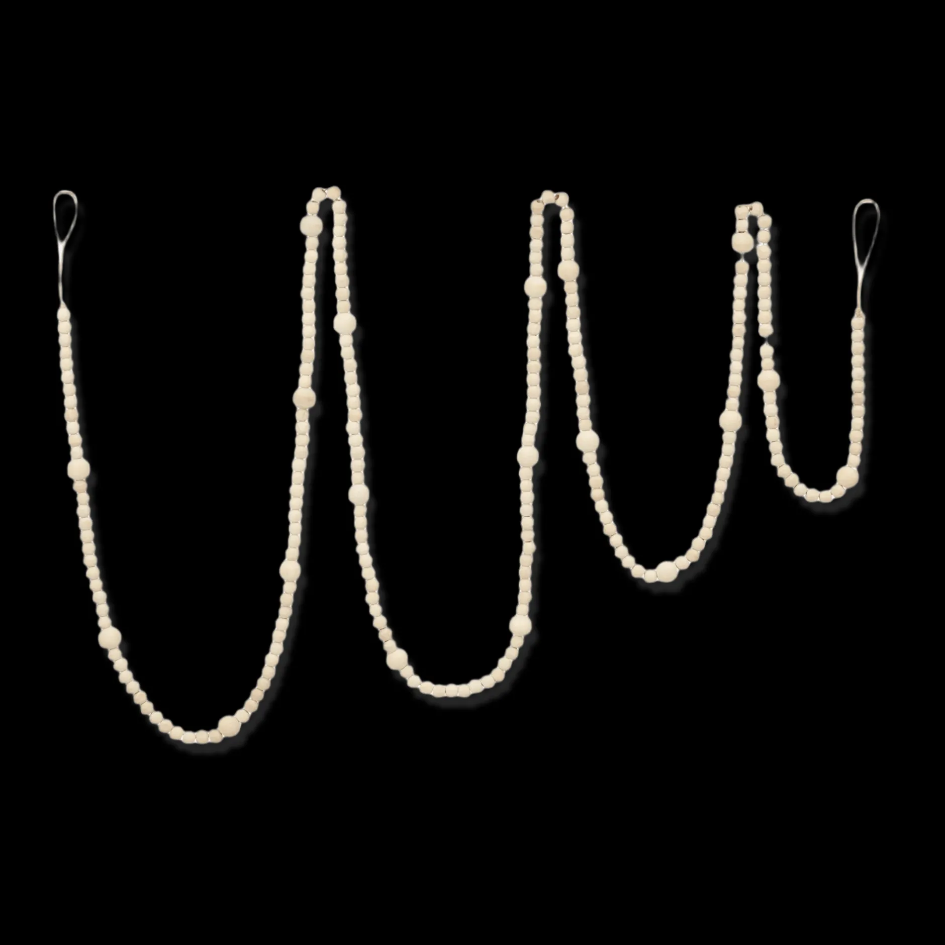 Hot Natural Wood Garland Christmas Decorative Objects