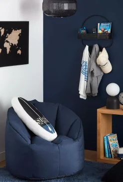 Online Navy Canvas Bean Bag Junior Bedroom Furniture