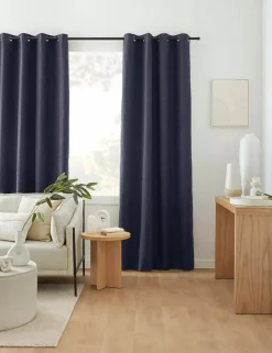 Hot Navy Dion Blackout Curtain Sheer Curtains & Window Sheer Panels|Blackout Window Curtains