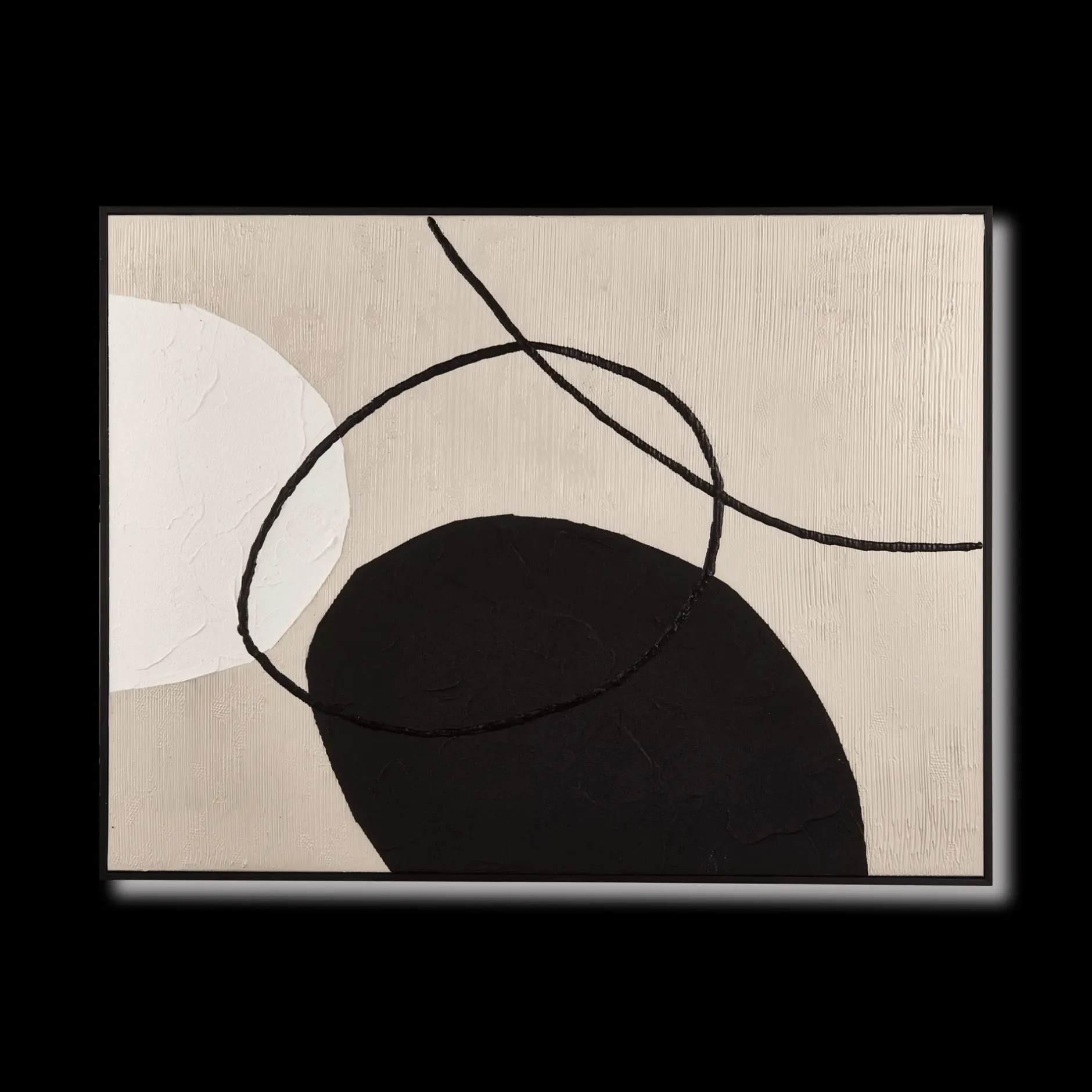 Online Neutral Oval Abstract Painted Canvas Oil Paintings