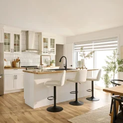 Sale Oatmeal Fabric and Metal Adjustable Bar Stool Furniture Accessories|Bar & Counter Stools