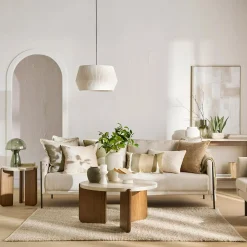 Clearance Oatmeal Fabric Sofa with Black Metal Legs Accent Chairs & Sofas|Accent Chairs