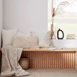 Clearance Oatmeal Sheep Faux Fur Throw Decorative Throws & Blankets