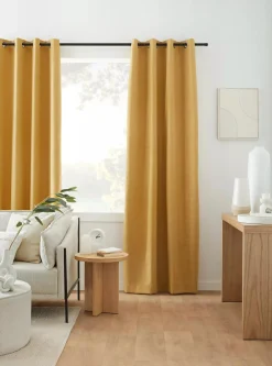 Sale Ochre Dion Blackout Curtain Blackout Window Curtains|Sheer Curtains & Window Sheer Panels