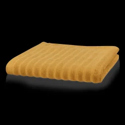 Ochre Ribbed Bath Towel Bath Towels