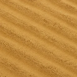 Ochre Ribbed Bath Towel Bath Towels