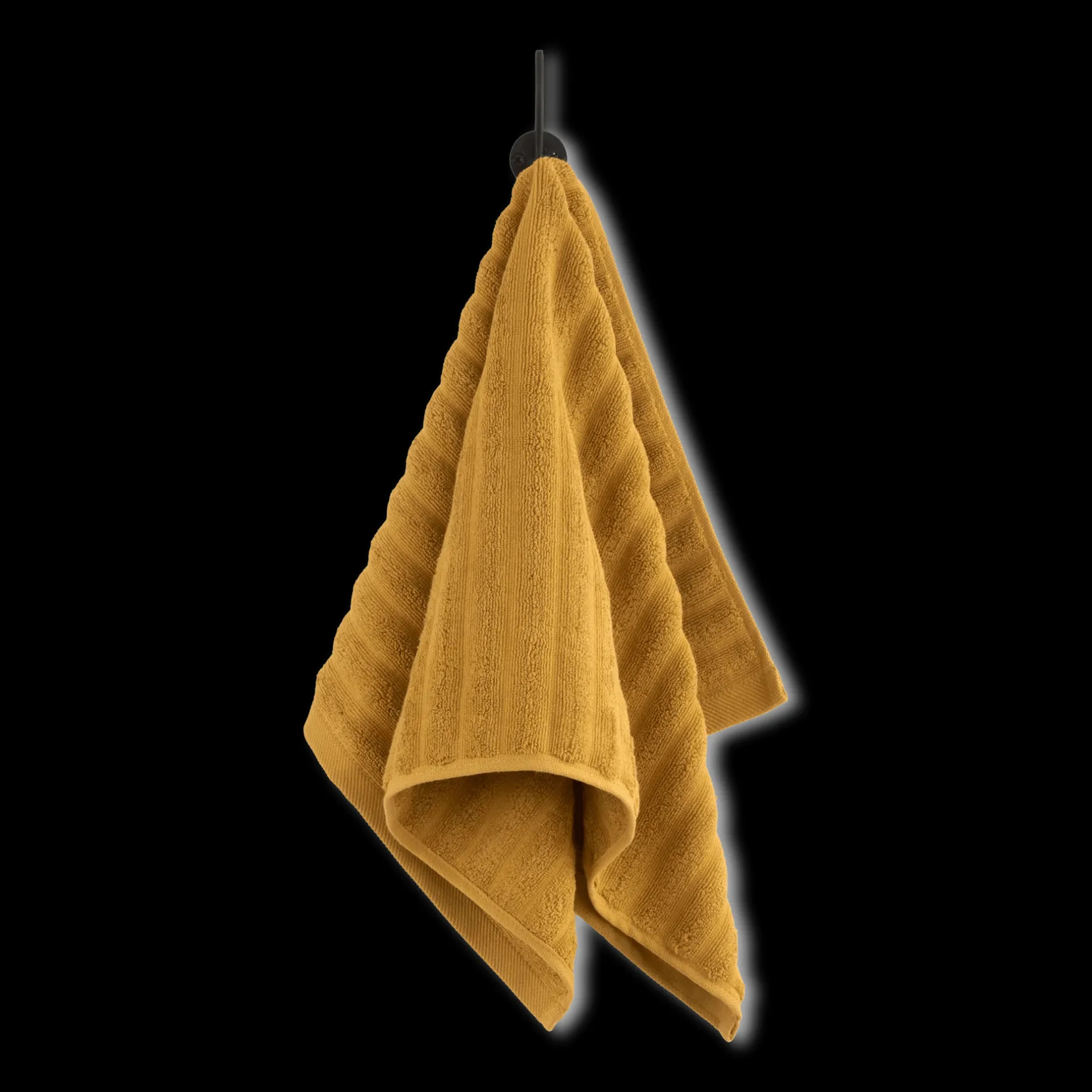 Clearance Ochre Ribbed Hand Towel Bath Towels