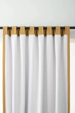New Ochre Taha Rod Pocket Back Tab Blackout Curtain Sheer Curtains & Window Sheer Panels|Blackout Window Curtains