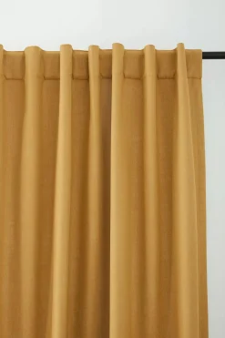 New Ochre Taha Rod Pocket Back Tab Blackout Curtain Sheer Curtains & Window Sheer Panels|Blackout Window Curtains