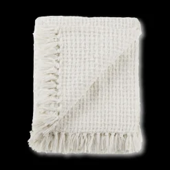 Hot Off White Basic Chenille Knit Throw Decorative Throws & Blankets