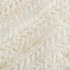 Off White Ellyn Faux Fur Throw Decorative Throws & Blankets