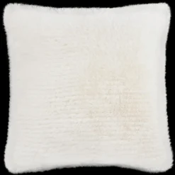 Clearance Off White Maddox Faux Fur Decorative Pillow Decorative Throw Pillows