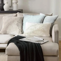 Best Off White Maddox Faux Fur Decorative Lumbar Pillow Decorative Throw Pillows