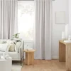 Clearance Off White Taha Rod Pocket Back Tab Blackout Curtain Sheer Curtains & Window Sheer Panels|Blackout Window Curtains