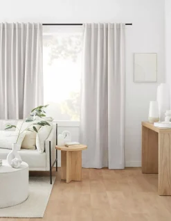 Clearance Off White Taha Rod Pocket Back Tab Blackout Curtain Sheer Curtains & Window Sheer Panels|Blackout Window Curtains